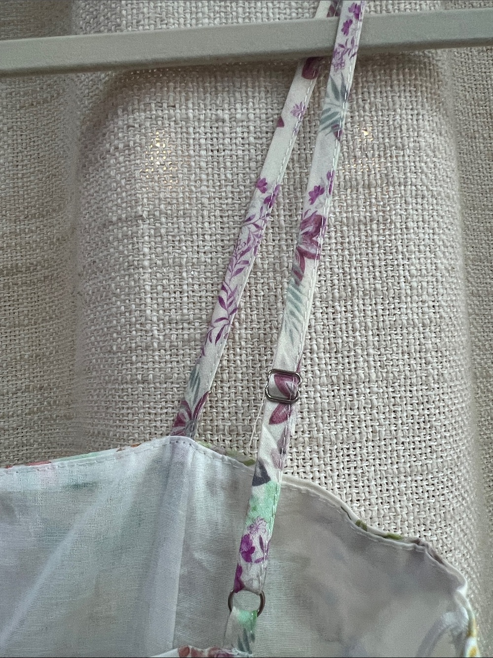 Mixed Floral Midi Dress Spaghetti Strap Pastel Print Medium - Picture 12 of 14